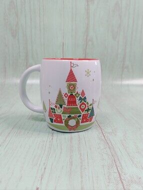 Starbucks Disney Parks Ceramic Christmas Castle Holiday 2015 Coffee Mug